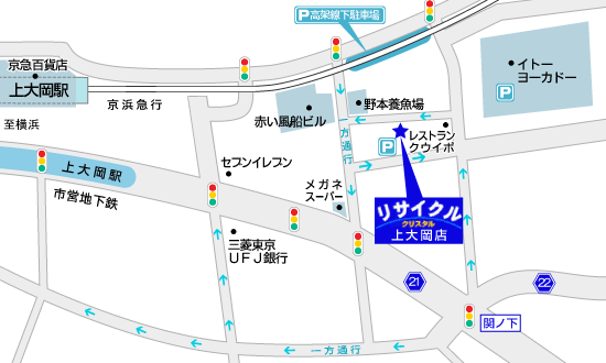 上大岡店地図